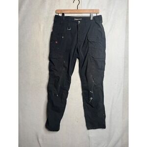 5.11 Tactical Stryke Mens Black Cargo Work Pants 74512-019 31x32 Distressed